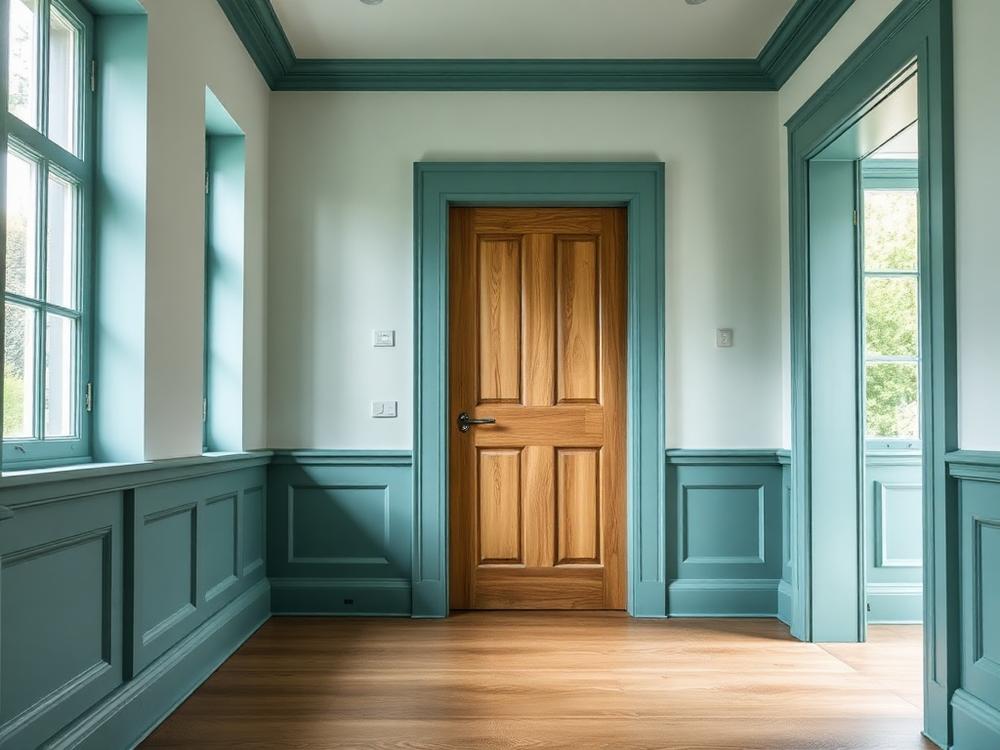 Bespoke timber joinery and freshly fitted interior door